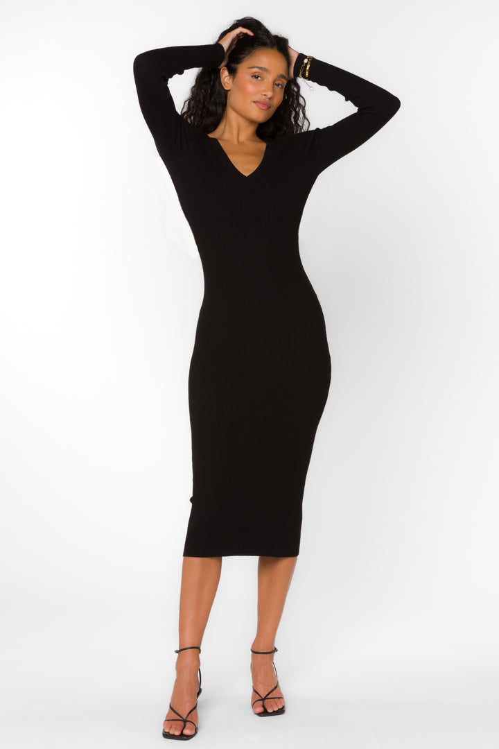 Rasha Black Dress - Dresses - Velvet Heart Clothing