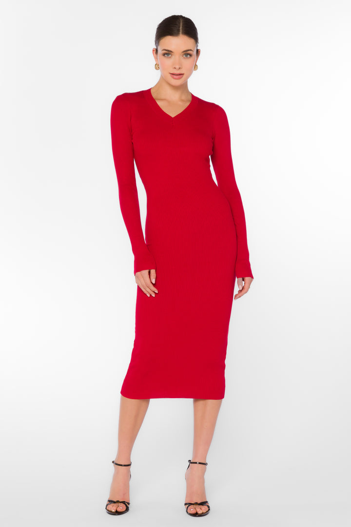 Rasha Red Pepper Dress