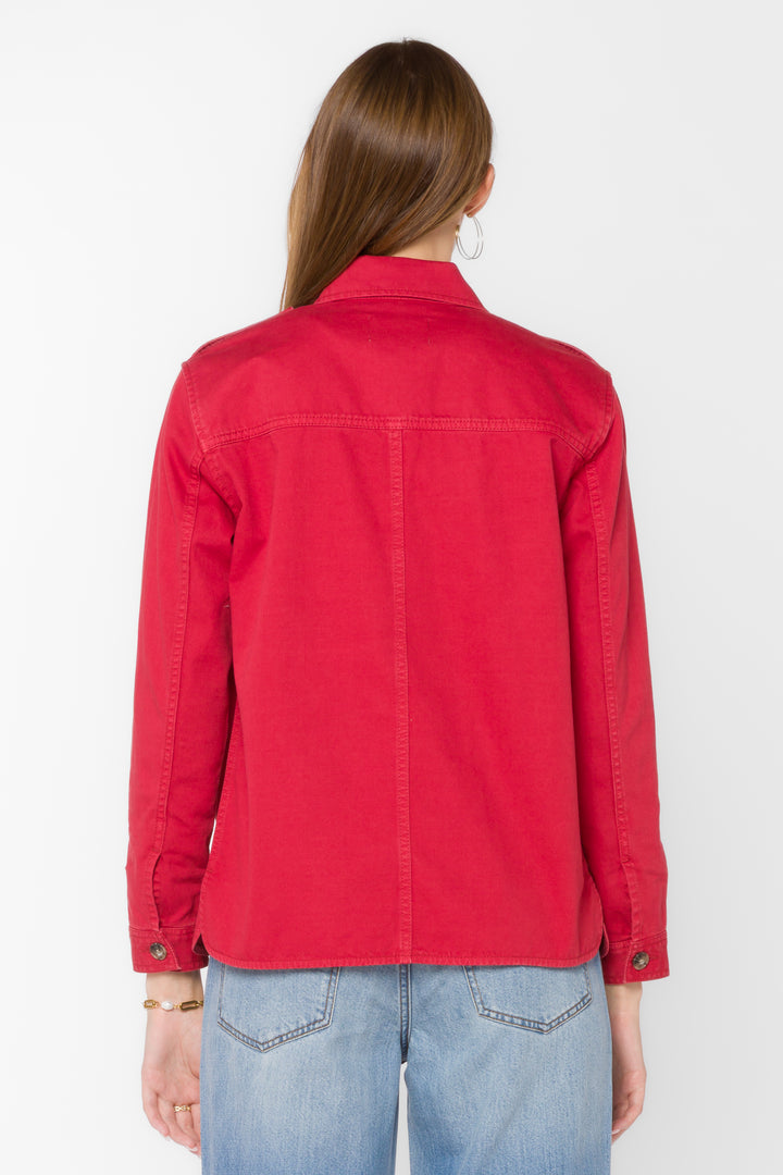 Rebel Cardinal Shacket - Jackets & Outerwear - Velvet Heart Clothing