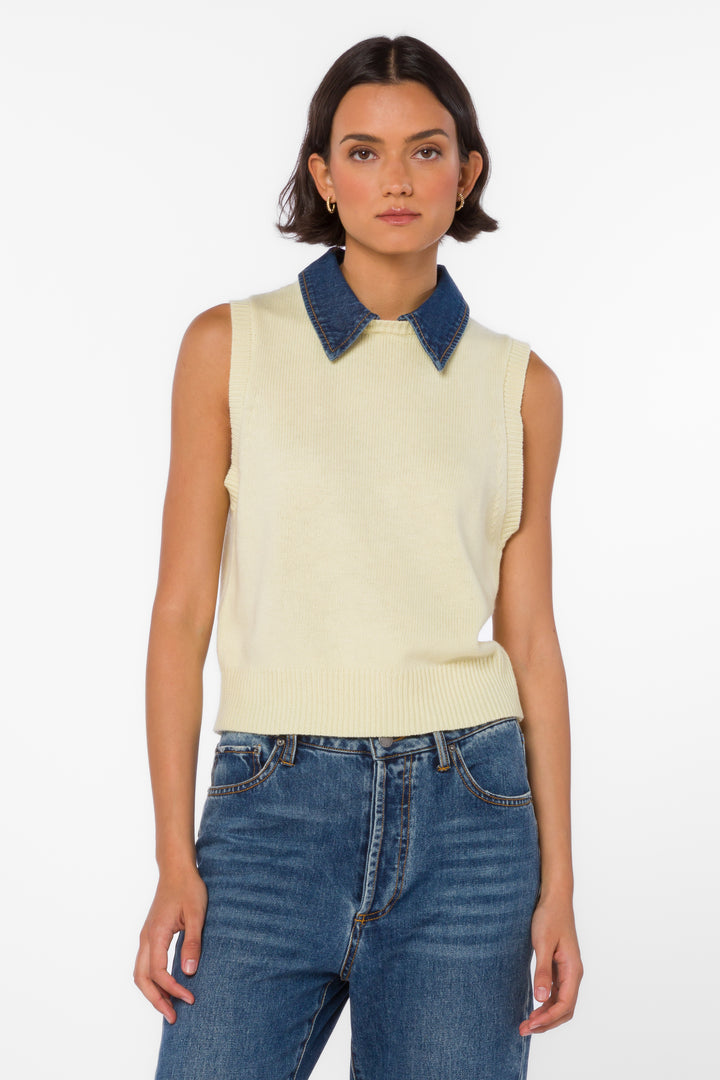 Renier Lemon Chiffon Vest