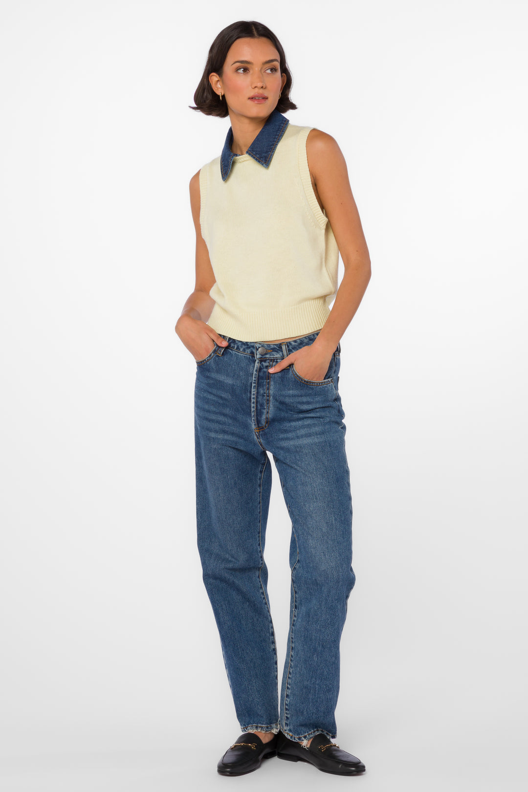 Renier Lemon Chiffon Vest