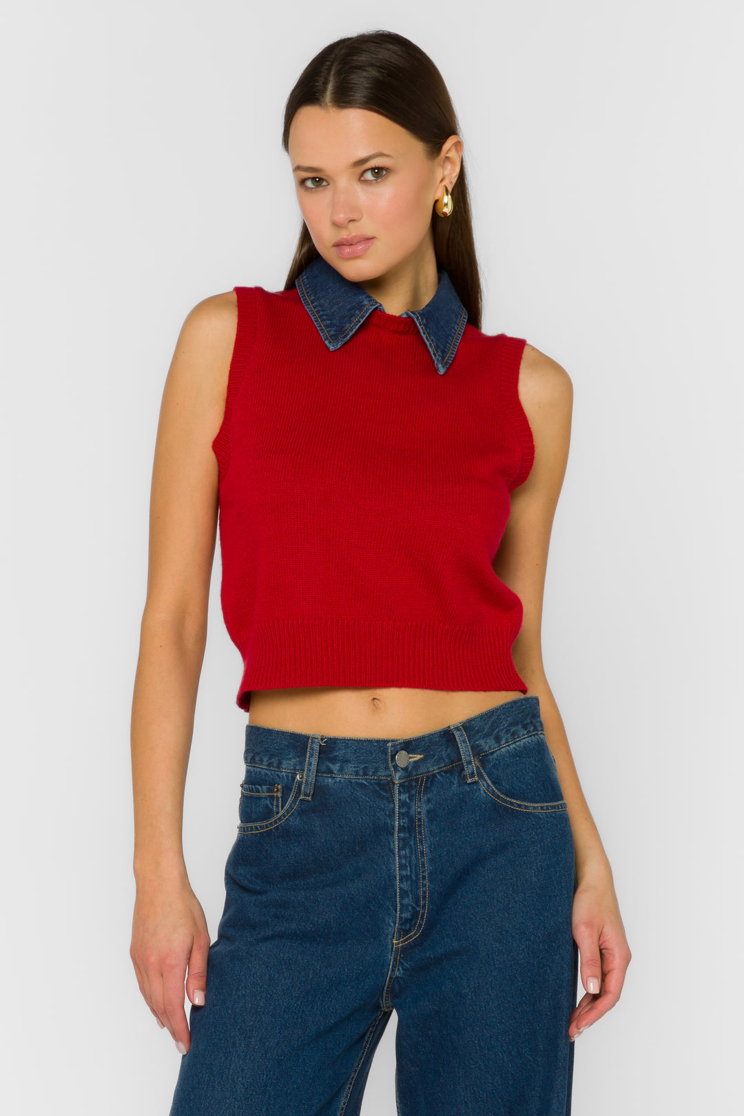 Renier Red Vest - Sweaters - Velvet Heart Clothing