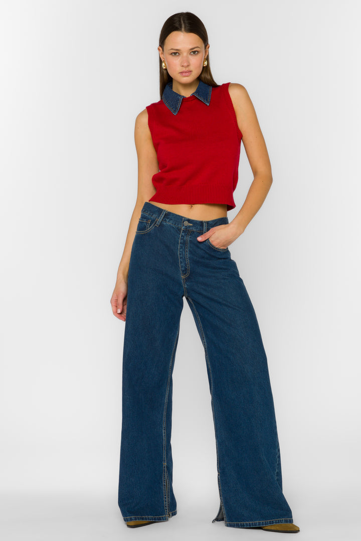 Renier Red Vest - Sweaters - Velvet Heart Clothing