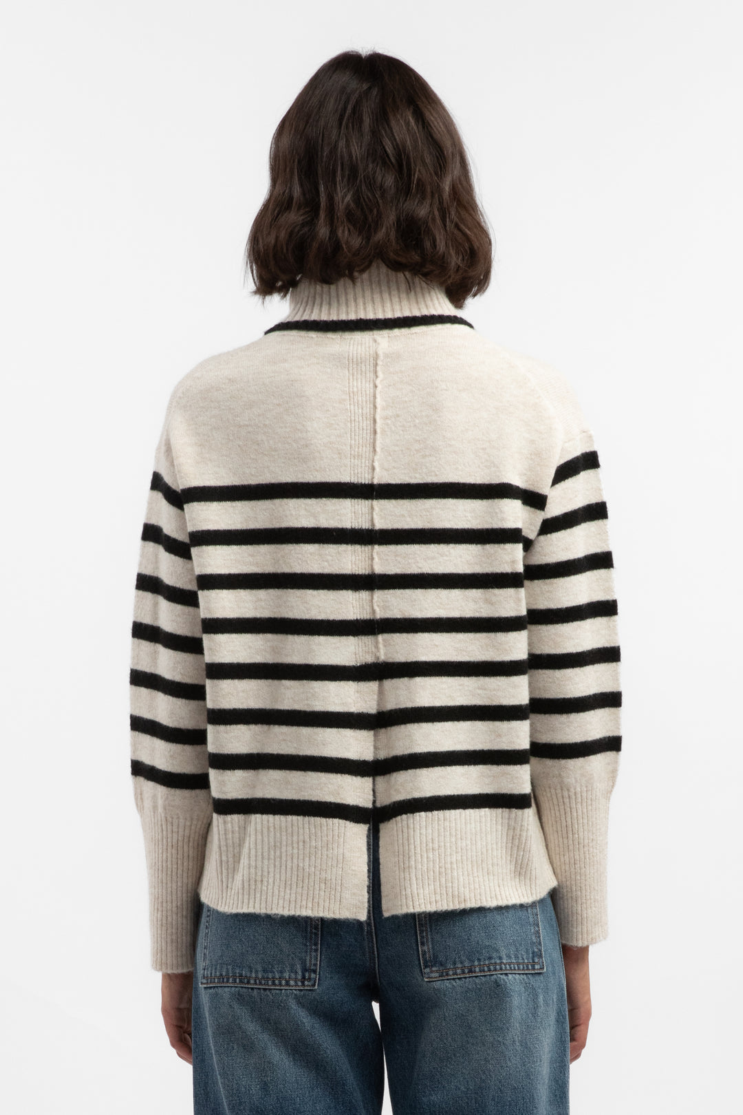 Parley Oatmeal Black Stripe Sweater