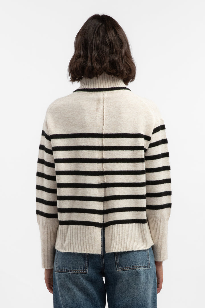 Parley Oatmeal Black Stripe Sweater