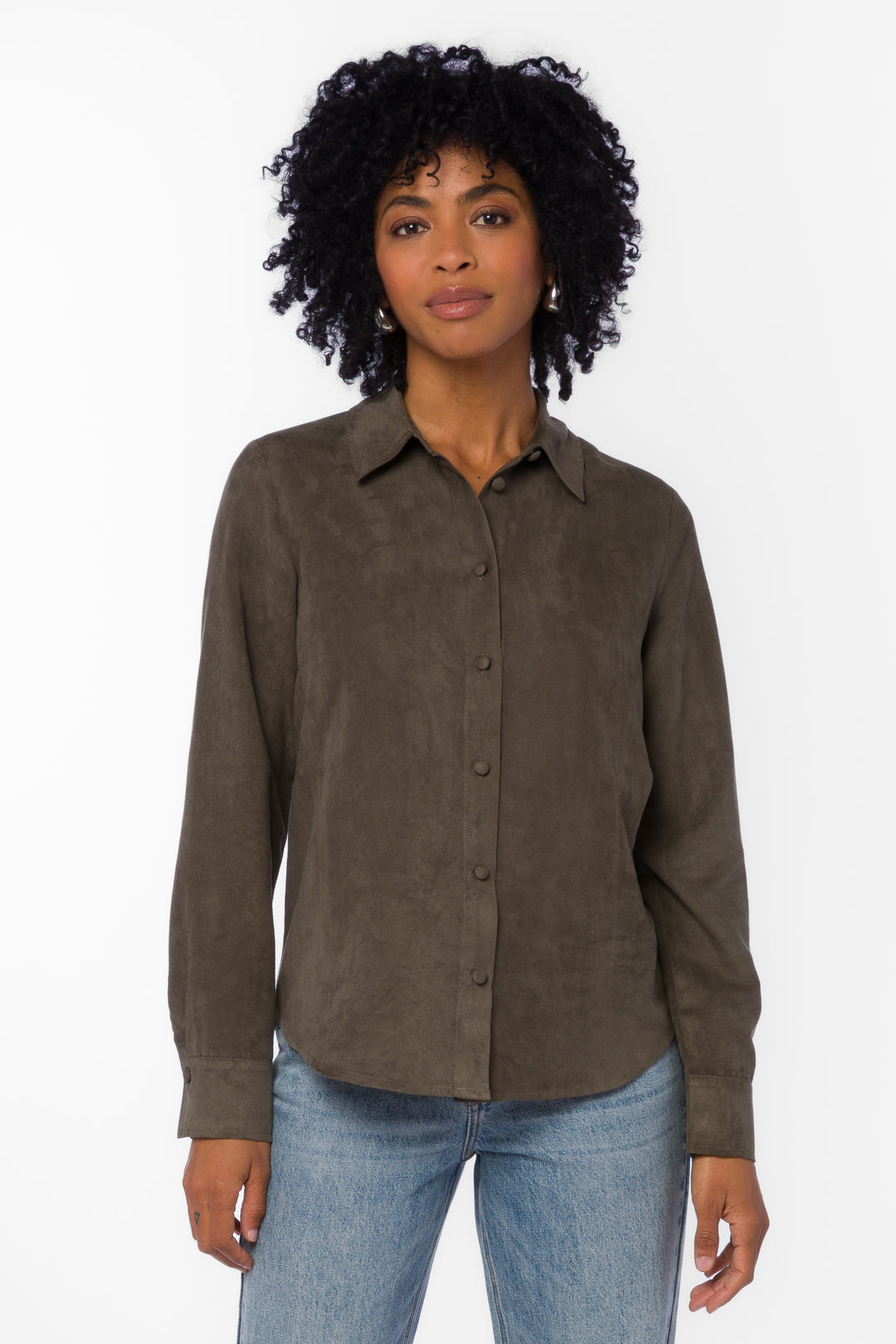 Retra Olive Shirt - Tops - Velvet Heart Clothing