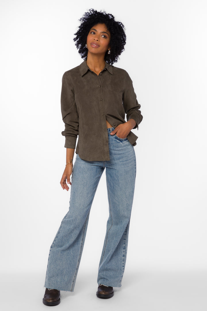 Retra Olive Shirt - Tops - Velvet Heart Clothing