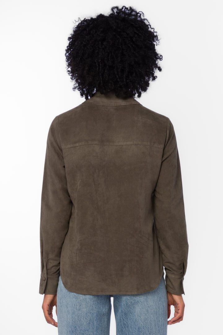 Retra Olive Shirt - Tops - Velvet Heart Clothing