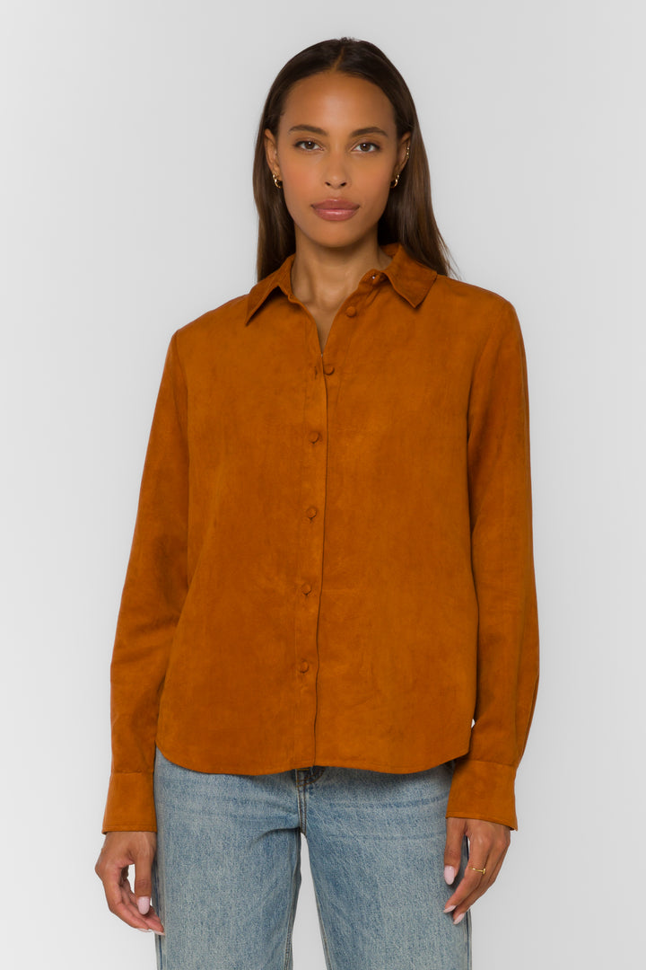 Retra Tree Bark Shirt - Tops - Velvet Heart Clothing