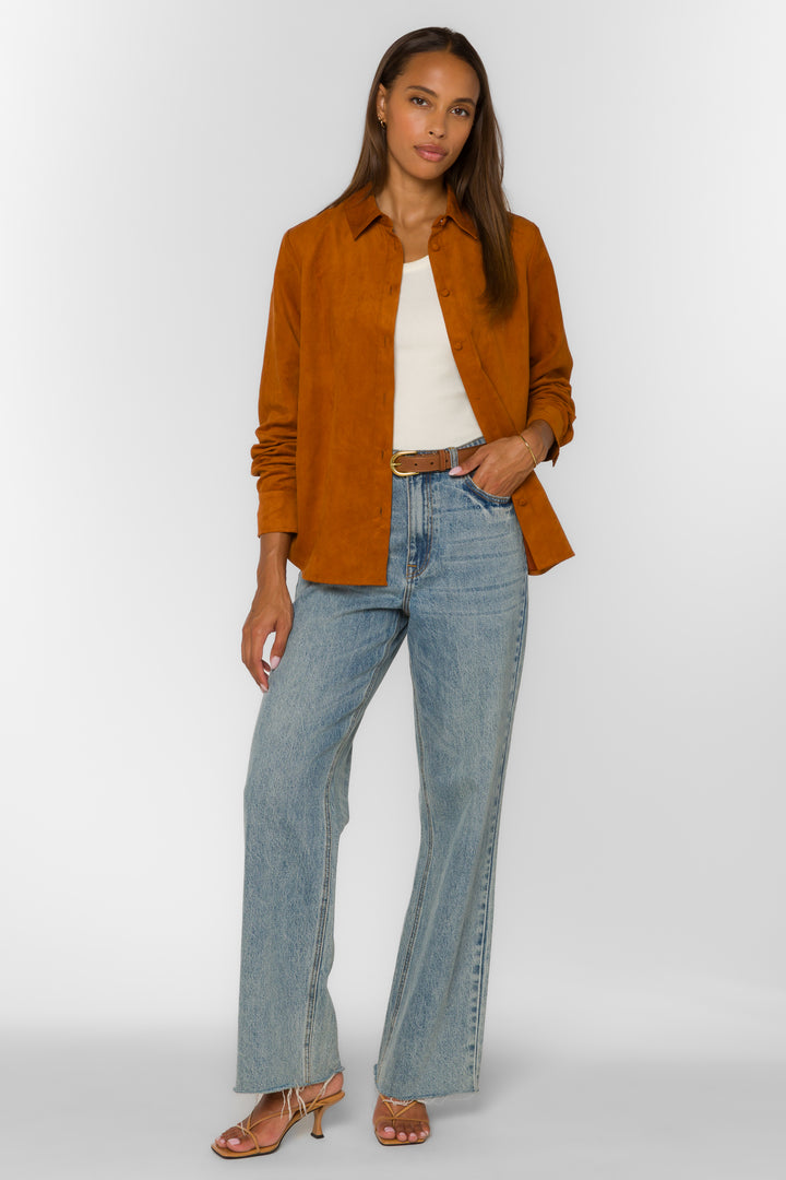 Retra Tree Bark Shirt - Tops - Velvet Heart Clothing