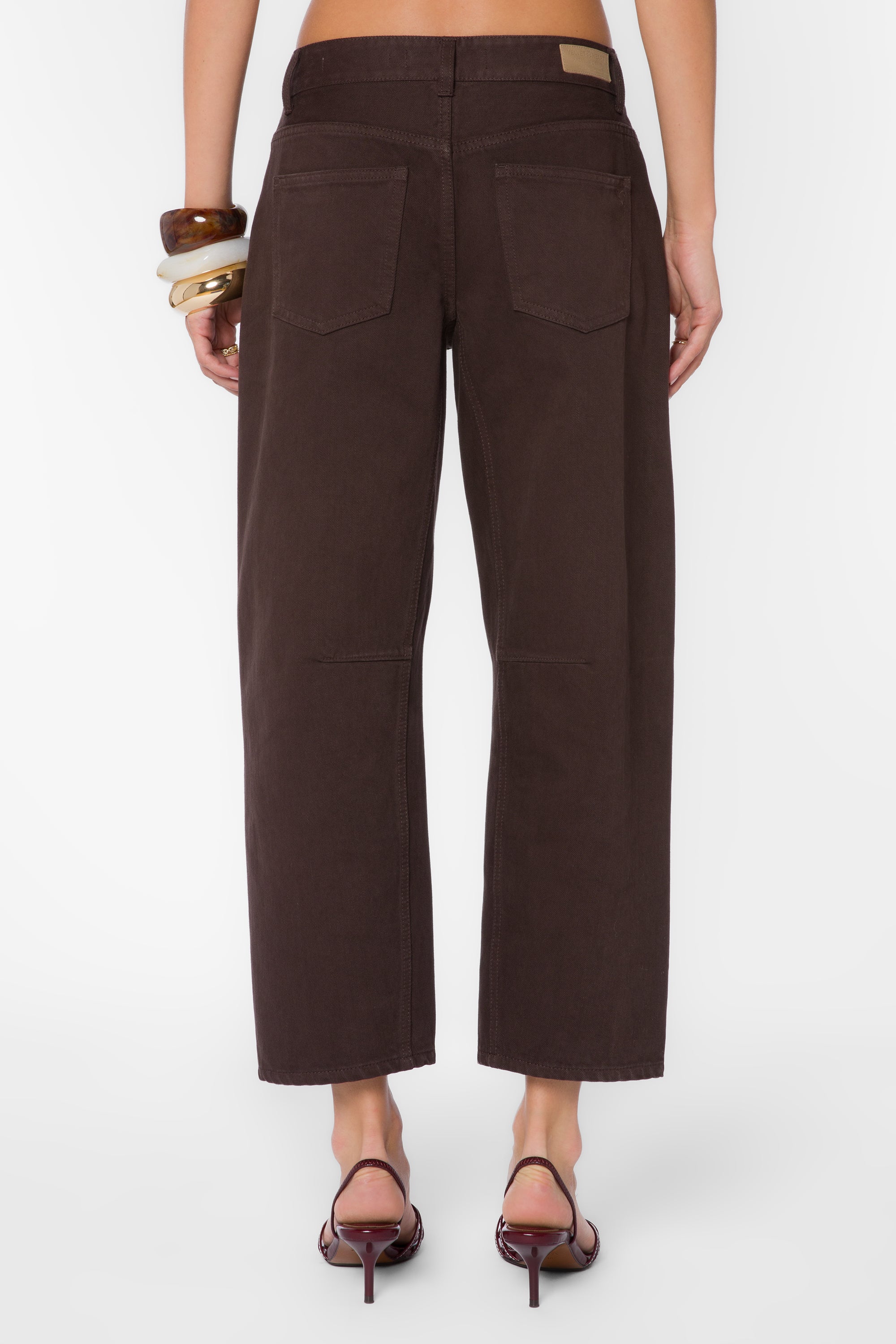 Reyna Walnut Denim Barrel Jeans - Bottoms - Velvet Heart Clothing