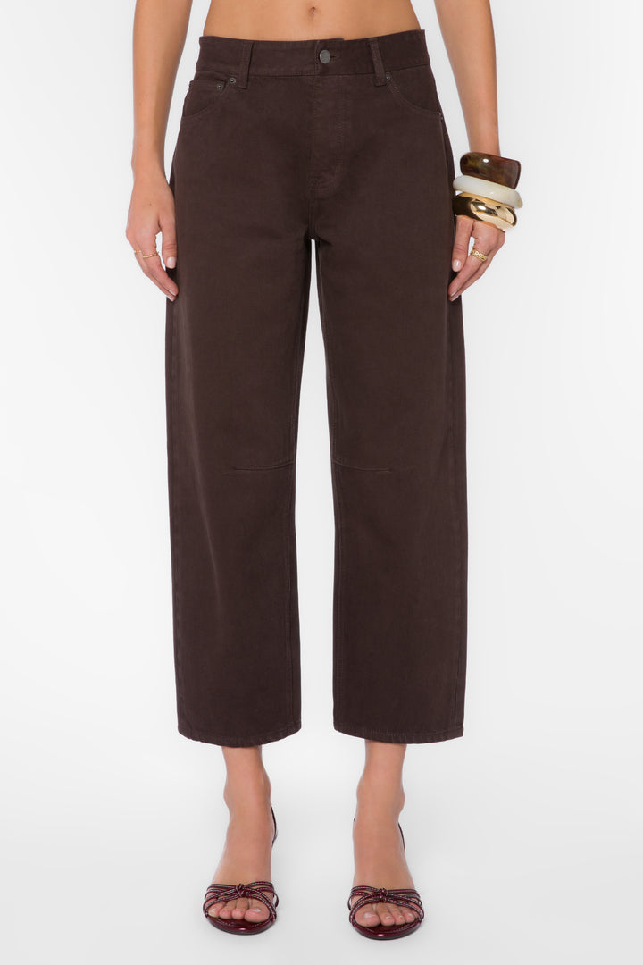 Reyna Walnut Denim Barrel Jeans