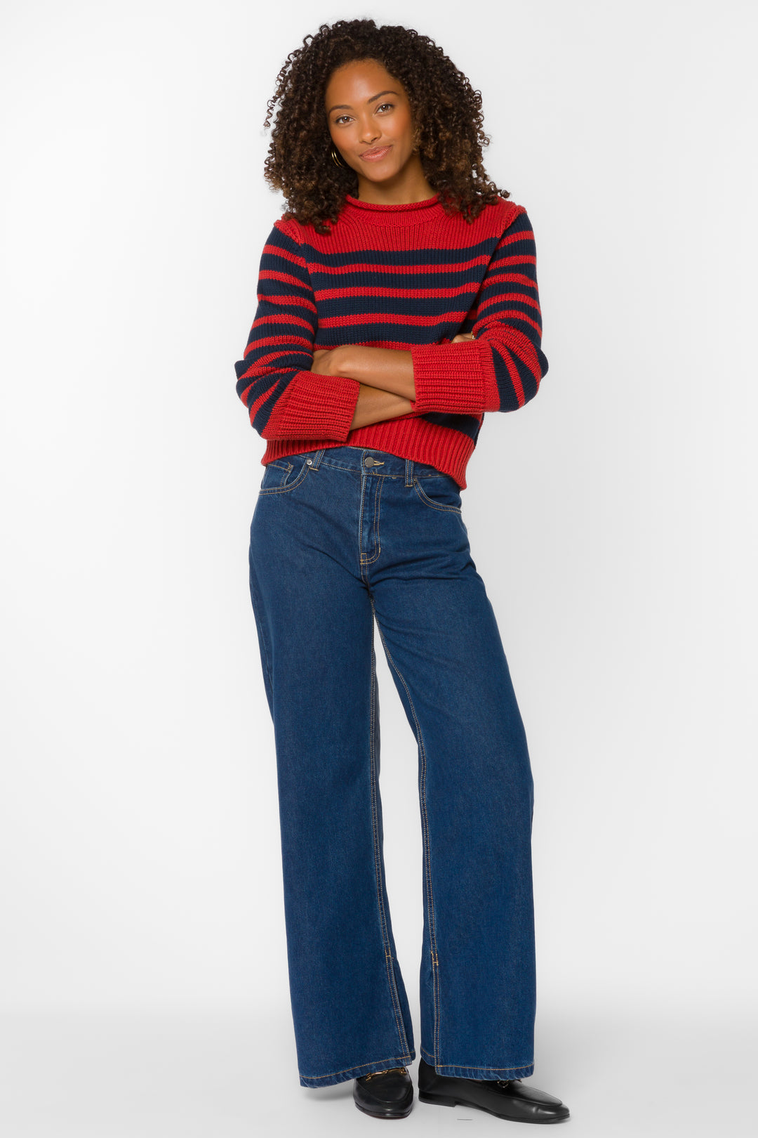 Black & Red Stripe Mock Neck Girls Long-Sleeve Top Plus Size | Hot Topic Black & Red Stripe Mock Neck Girls Long-Sleeve Top Plus Size | Hot Topic