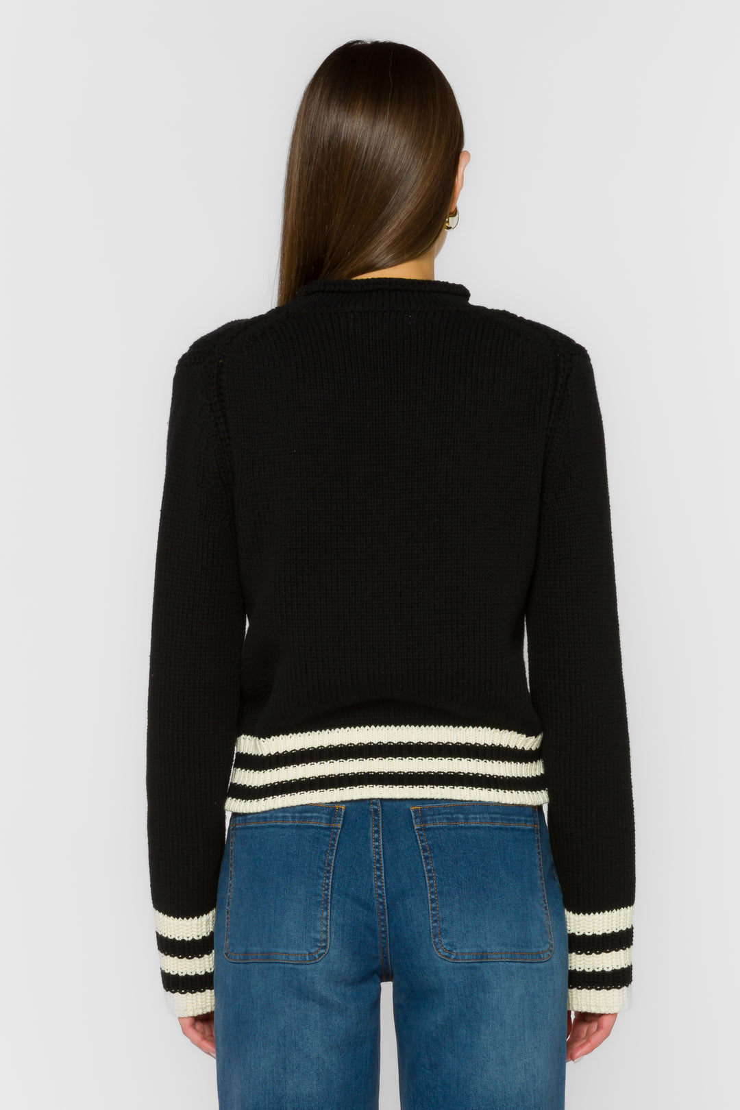 Ridley Black Stripe Sweater - Sweaters - Velvet Heart Clothing