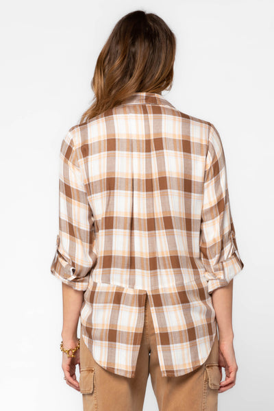 Riley Brown Lavender Plaid Shirt - Tops - Velvet Heart Clothing