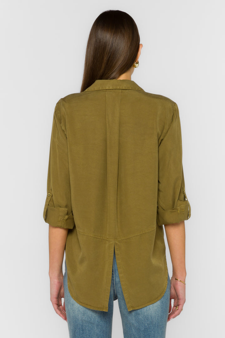 Riley Olive Shrub Shirt - Tops - Velvet Heart Clothing