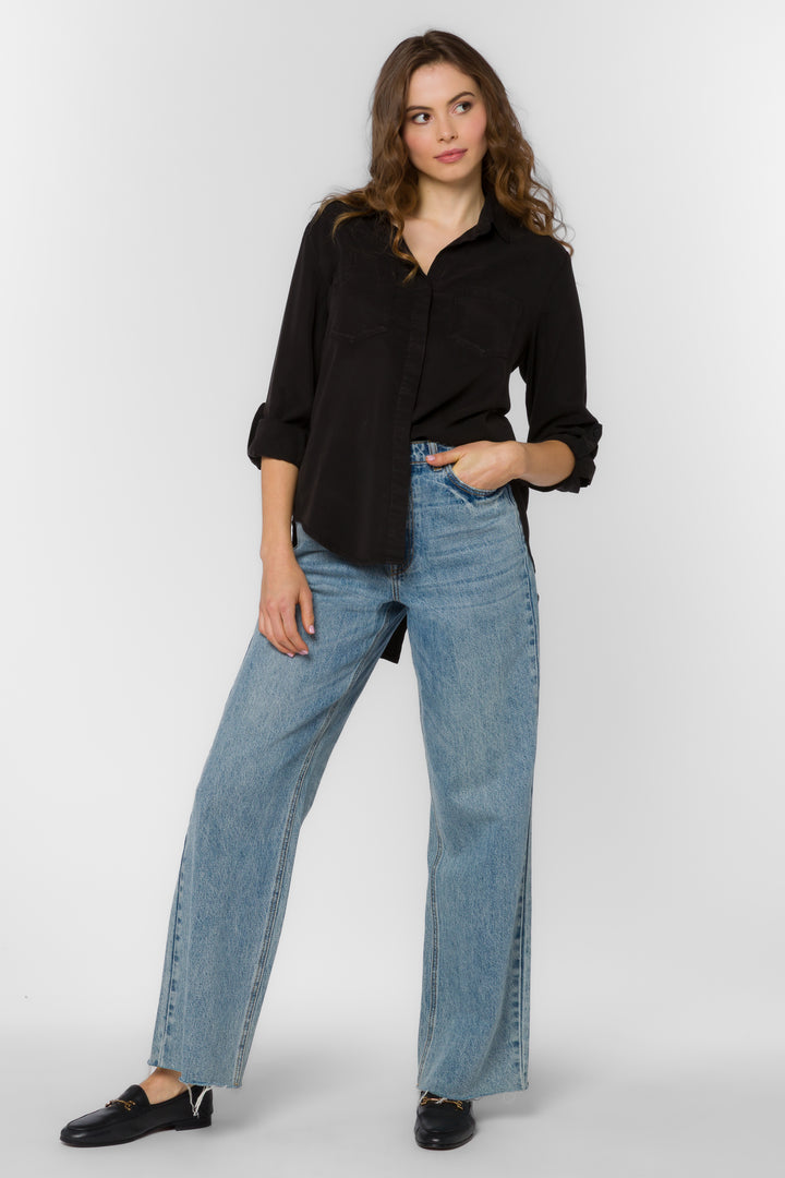 Riley Black Shirt - Tops - Velvet Heart Clothing