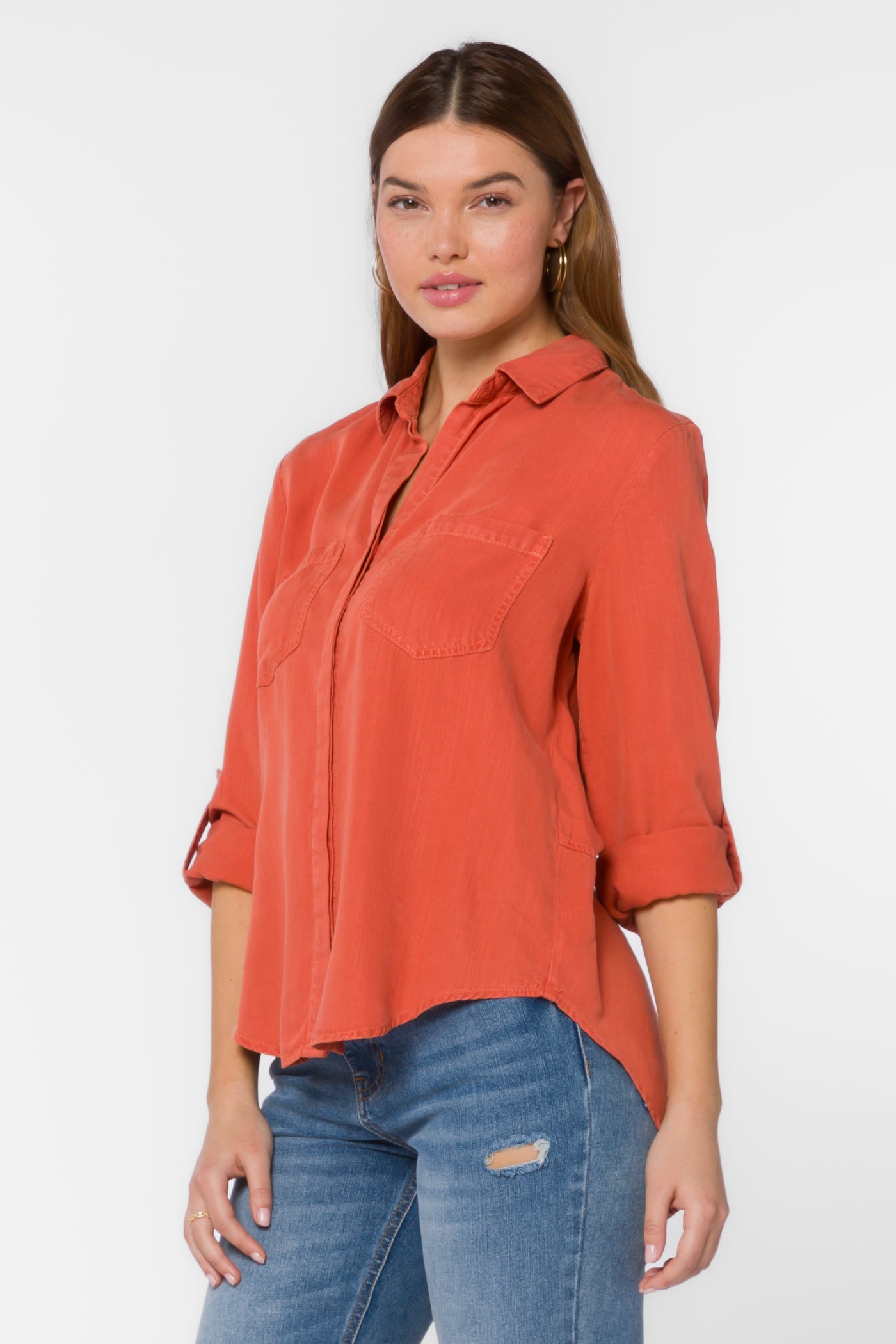 Riley Ginger Spice Shirt - Tops - Velvet Heart Clothing