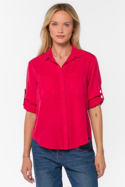 Riley Red Pepper Shirt - Tops - Velvet Heart Clothing