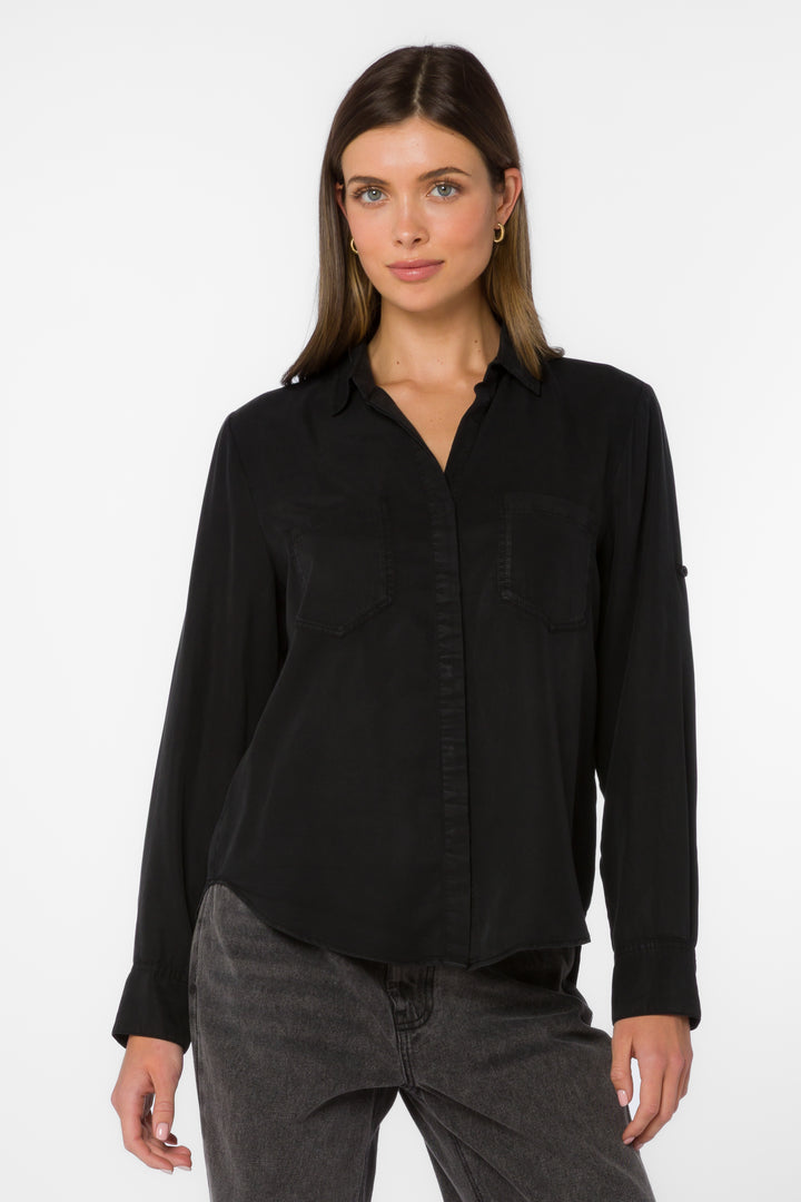Riley Washed Black Shirt