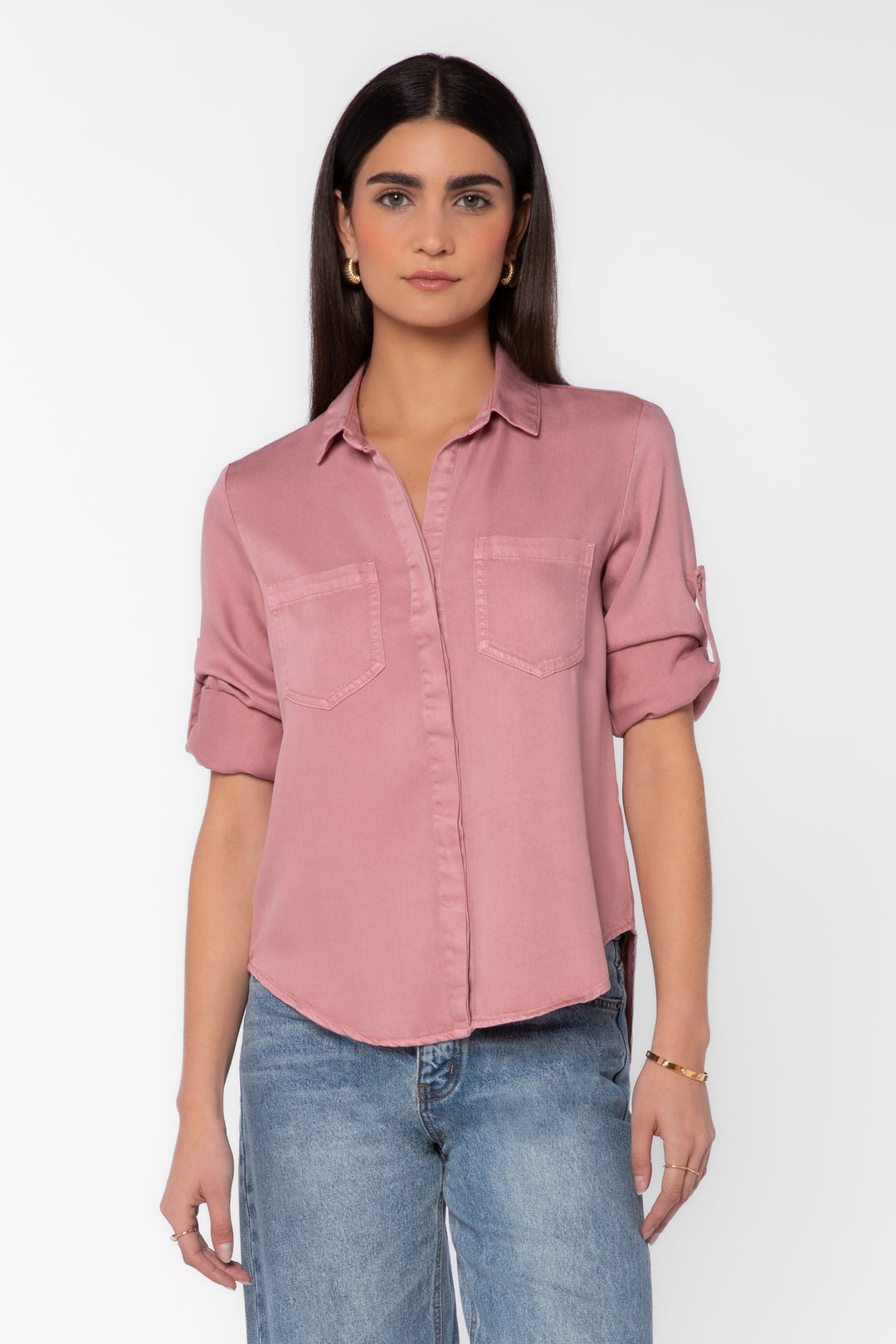 Riley Mauve Tencel Shirt
