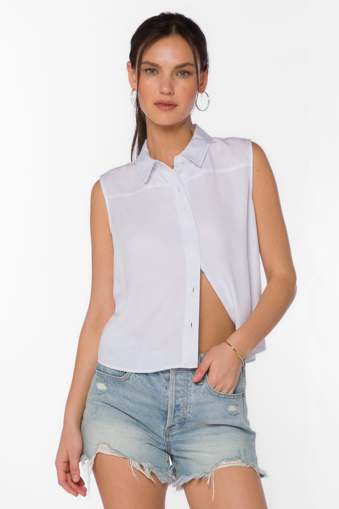 Rosana White Shirt - Tops - Velvet Heart Clothing