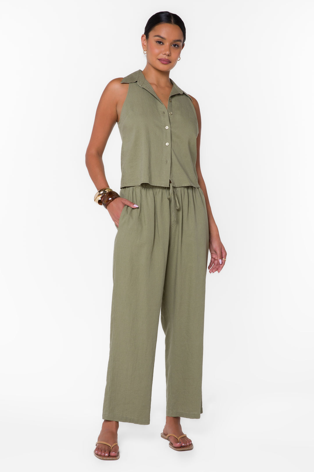 Roselle Olive Top