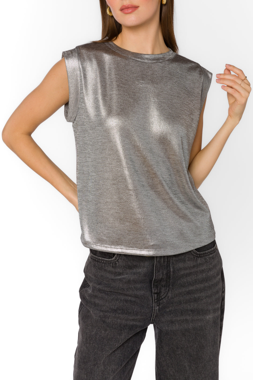 Rossin Silver Top - Tops - Velvet Heart Clothing