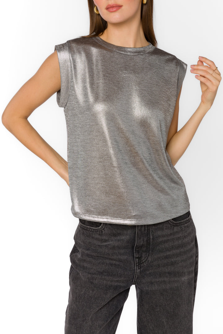 Rossin Silver Top - Tops - Velvet Heart Clothing