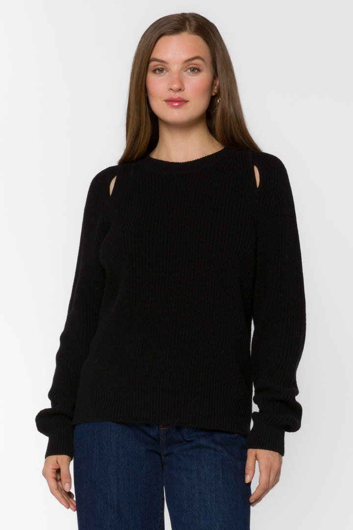 Roya Black Sweater - Sweaters - Velvet Heart Clothing