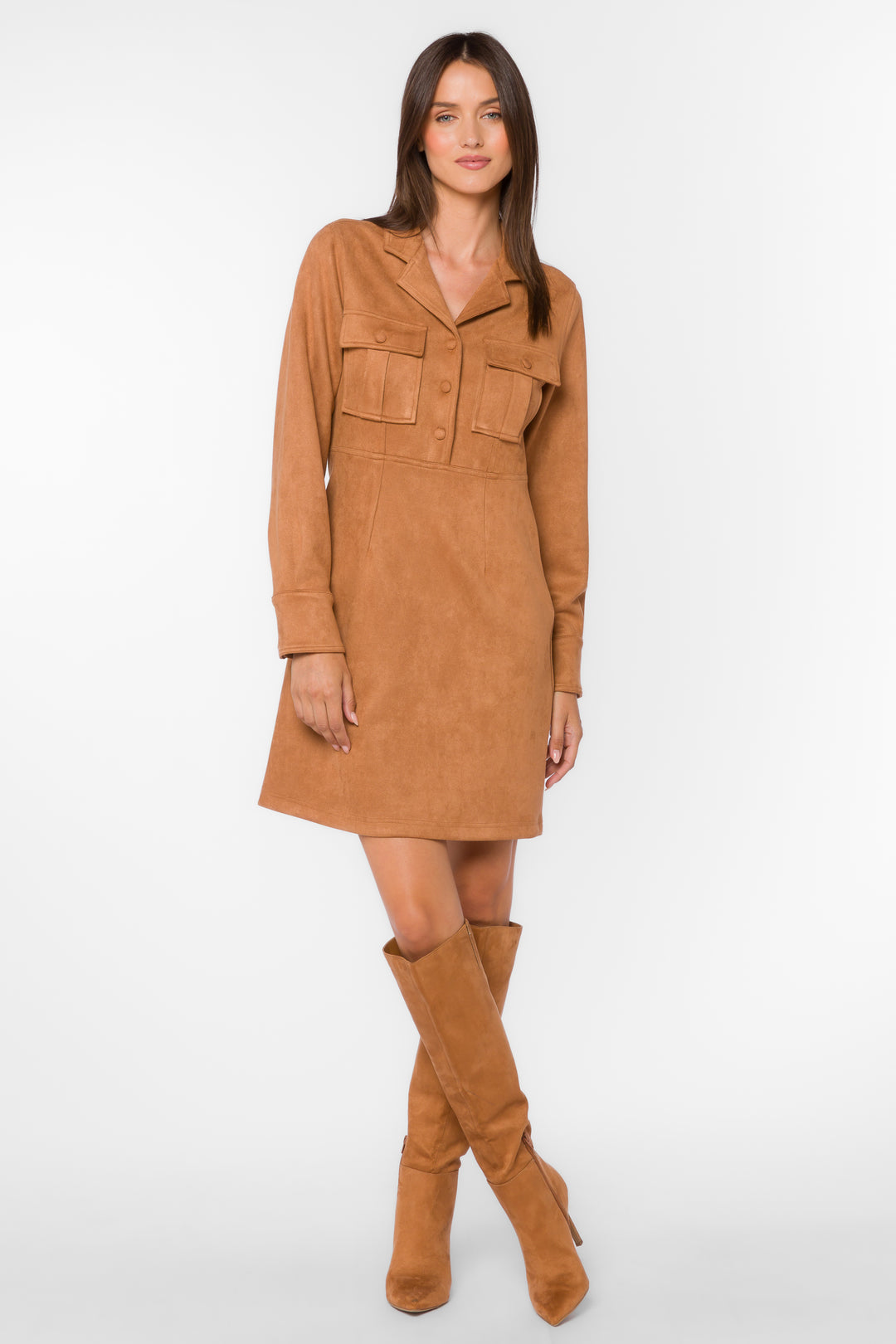 Roya Camel Dress - Dresses - Velvet Heart Clothing