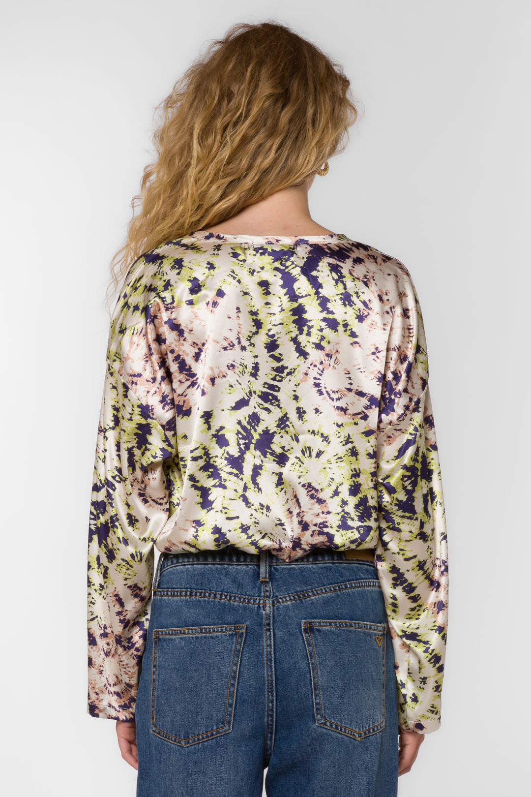 Sadona Purple Multi Tie Dye Blouse - Tops - Velvet Heart Clothing