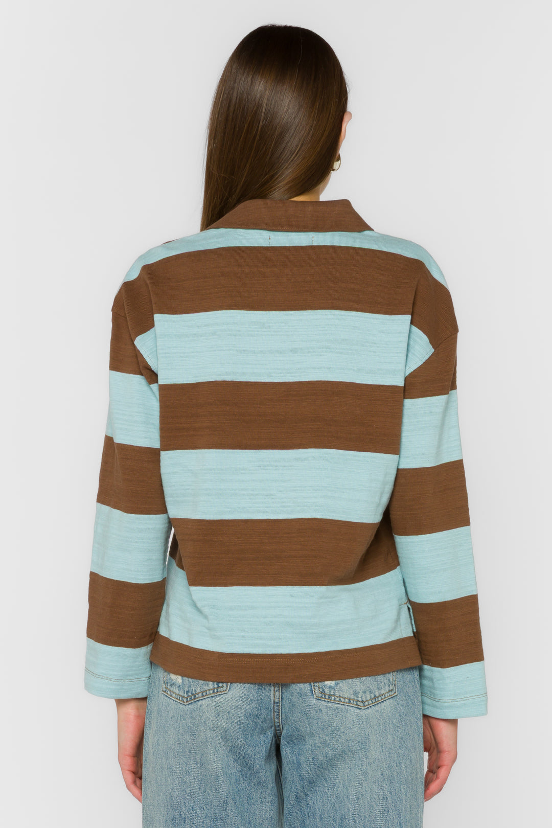 Sailor Blue Rugby Stripe Top - Tops - Velvet Heart Clothing