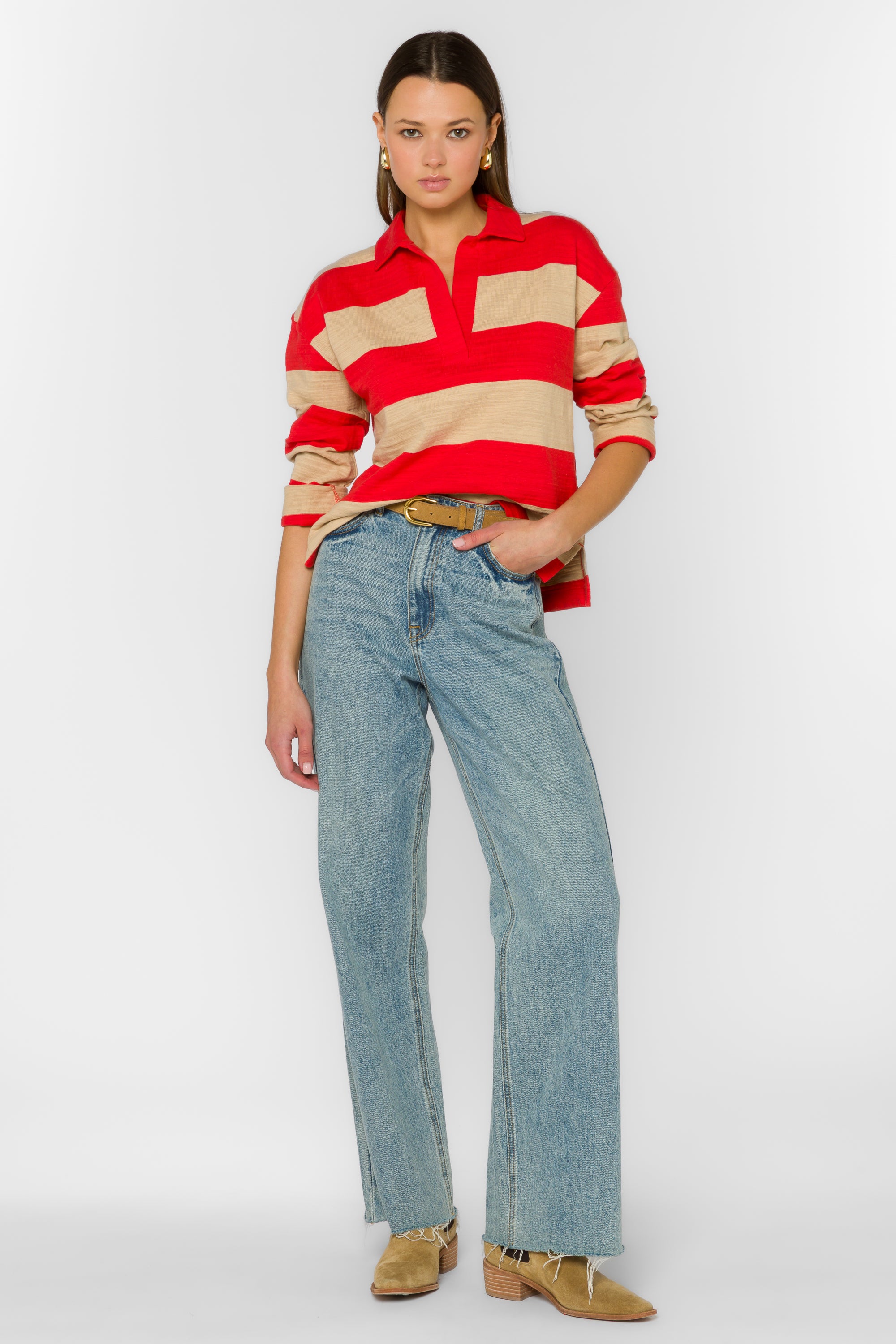 Sailor Red Rugby Stripe Top – Velvet Heart Clothing