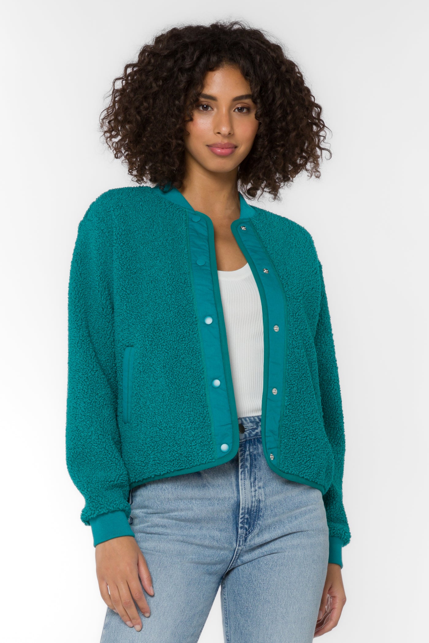 Saint Peacock Blue Jacket - Jackets & Outerwear - Velvet Heart Clothing
