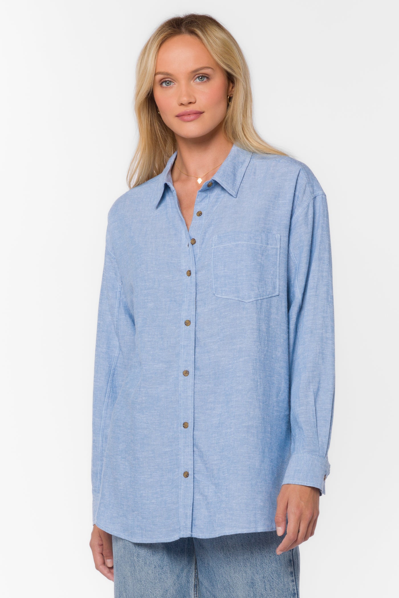 Sandy Blue Shirt - Tops - Velvet Heart Clothing