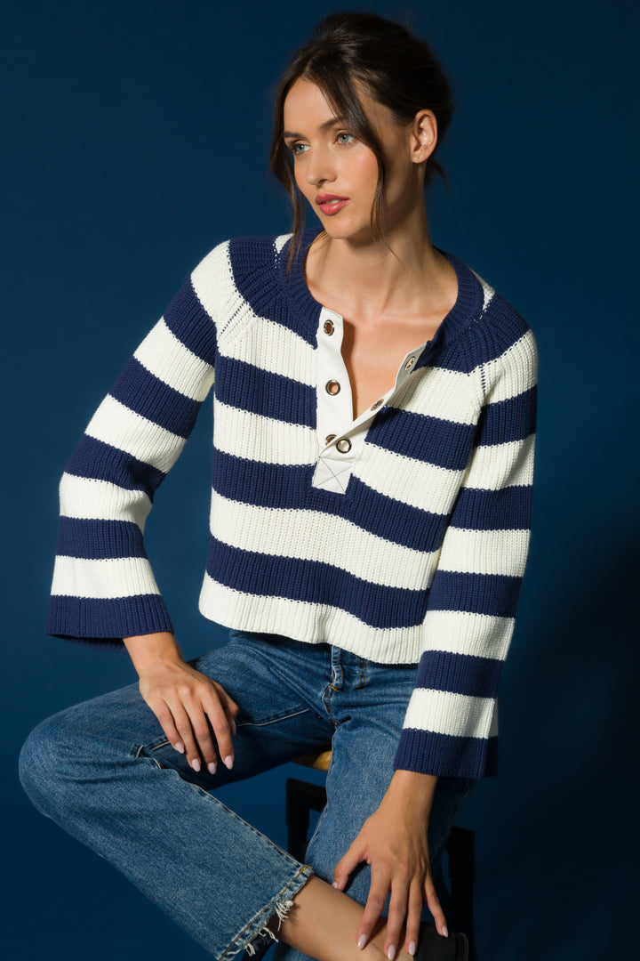 Sapphire Navy Stripe Sweater
