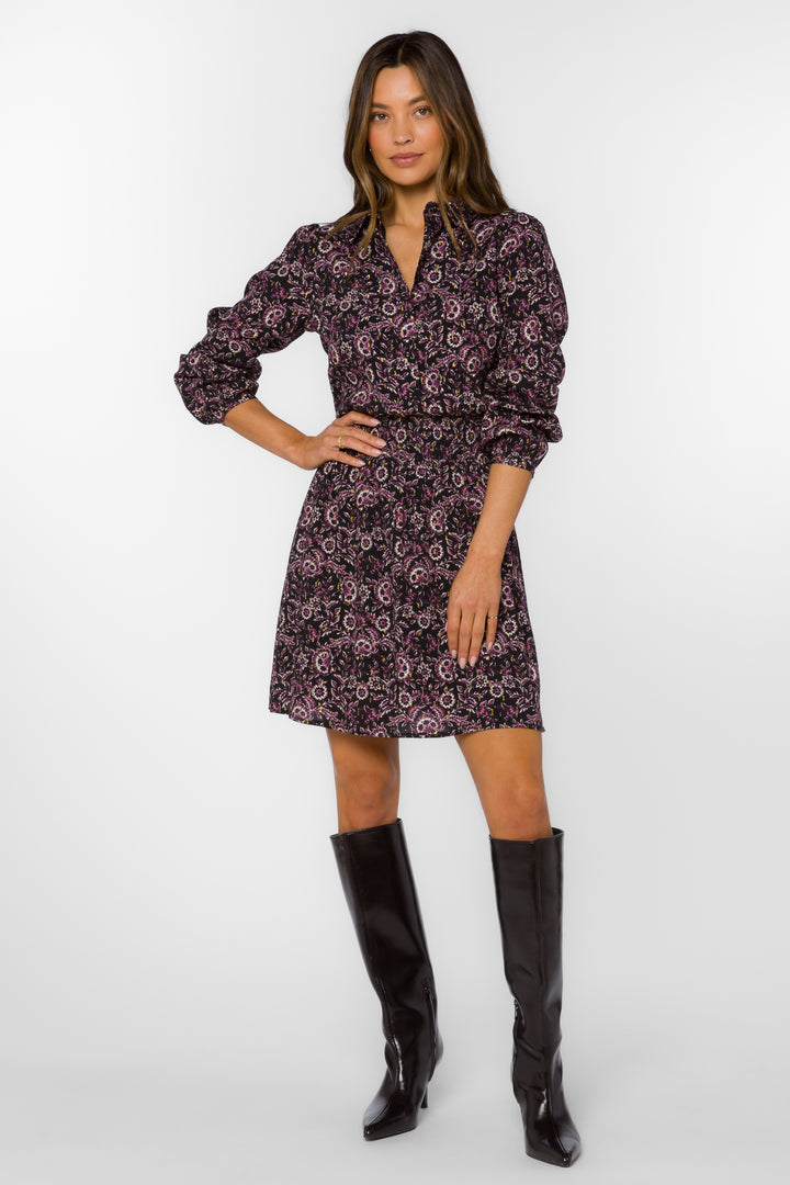 Sarita Jacobean Floral Dress - Dresses - Velvet Heart Clothing