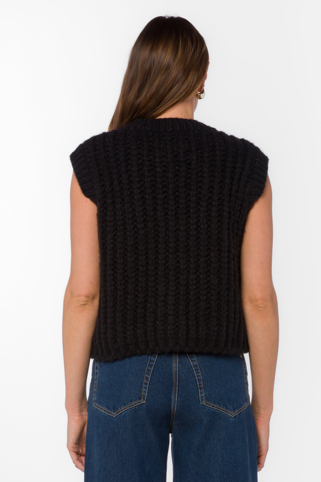 Savoya Black Vest - Sweaters - Velvet Heart Clothing