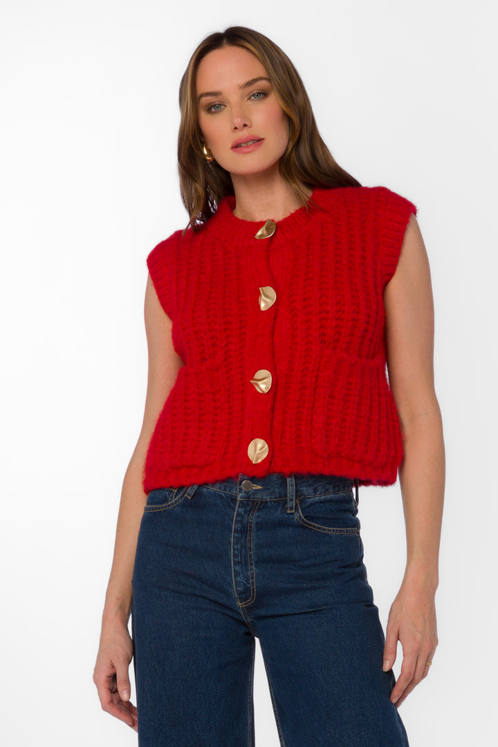 Savoya Ruby Vest - Sweaters - Velvet Heart Clothing