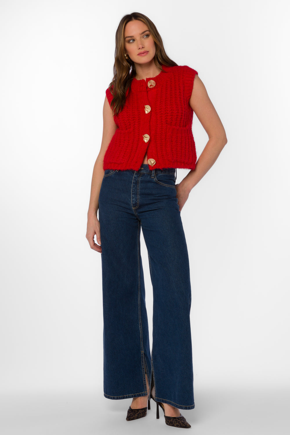 Savoya Ruby Vest - Sweaters - Velvet Heart Clothing