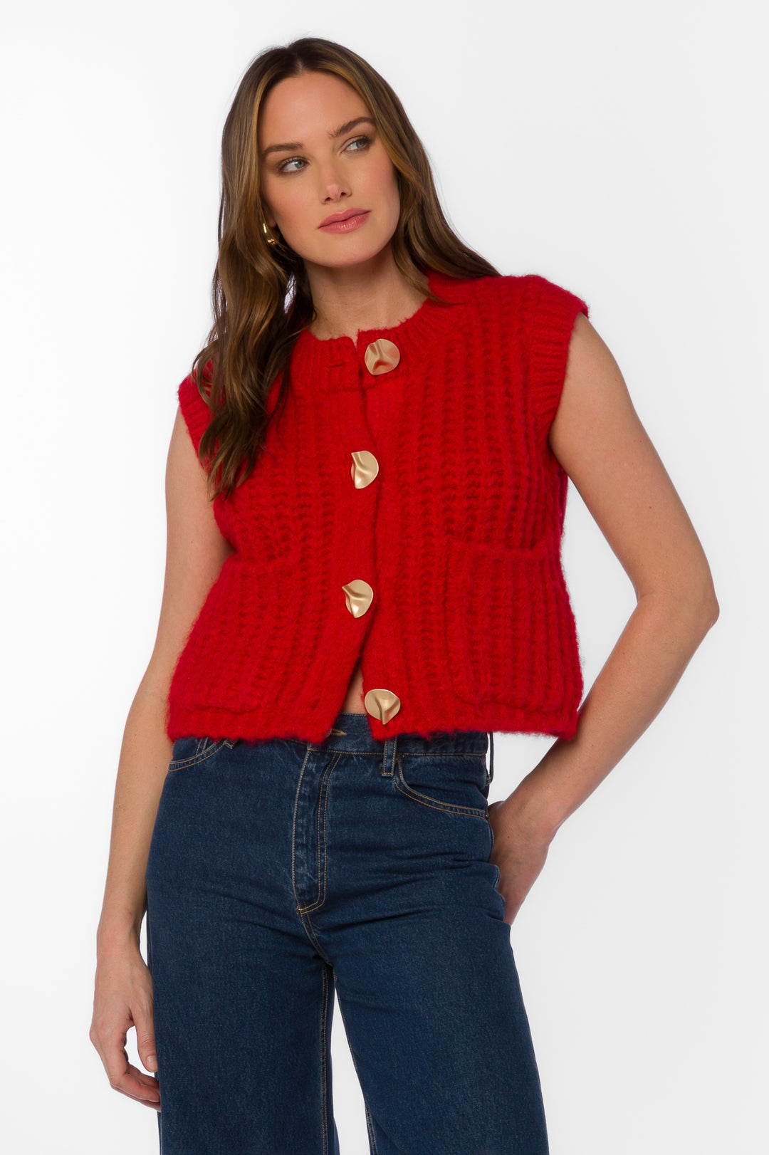 Savoya Ruby Vest - Sweaters - Velvet Heart Clothing