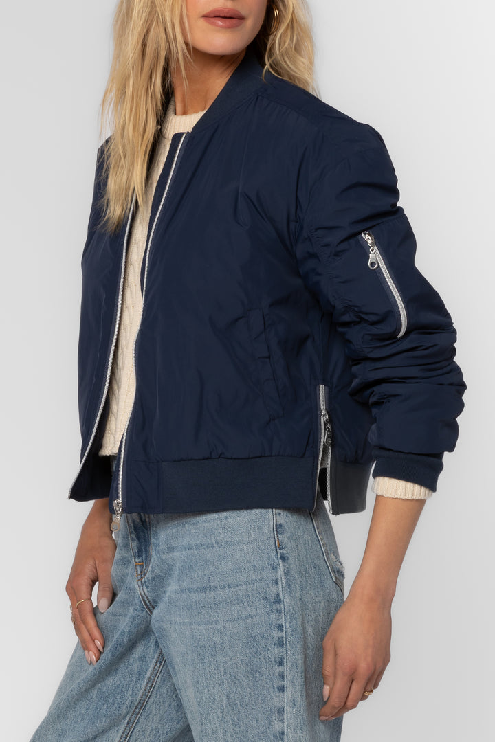 Shayla French Navy Jacket - Jackets & Outerwear - Velvet Heart Clothing