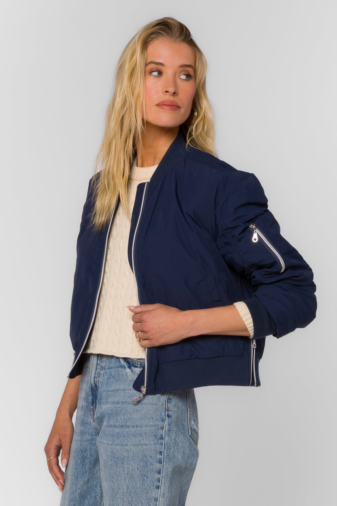 Shayla French Navy Jacket - Jackets & Outerwear - Velvet Heart Clothing