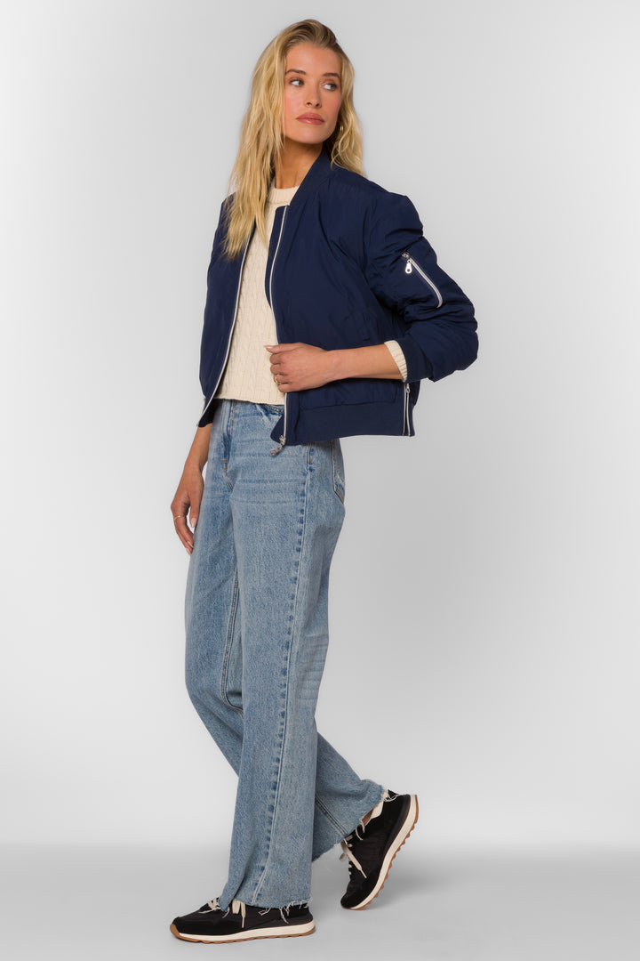 Shayla French Navy Jacket - Jackets & Outerwear - Velvet Heart Clothing