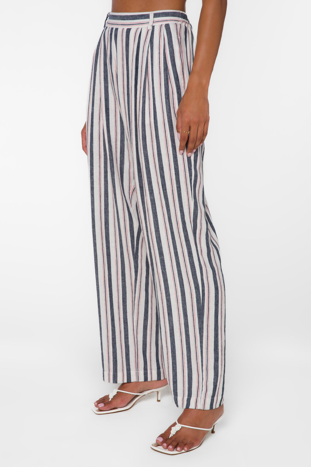 Sherlock Blue Stripe Pants - Pants - Velvet Heart Clothing