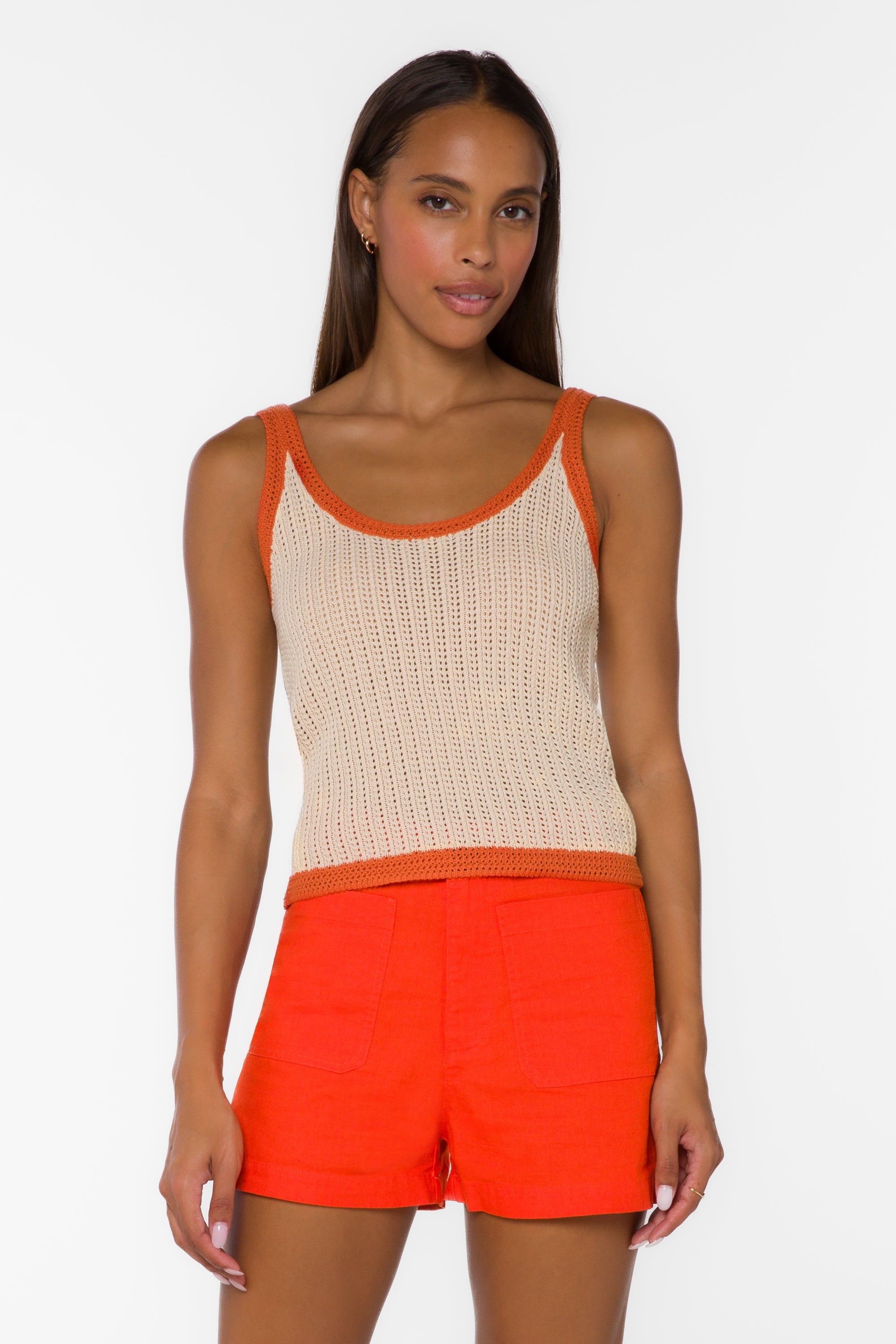 Shiann Spicy Orange Tank - Tops - Velvet Heart Clothing