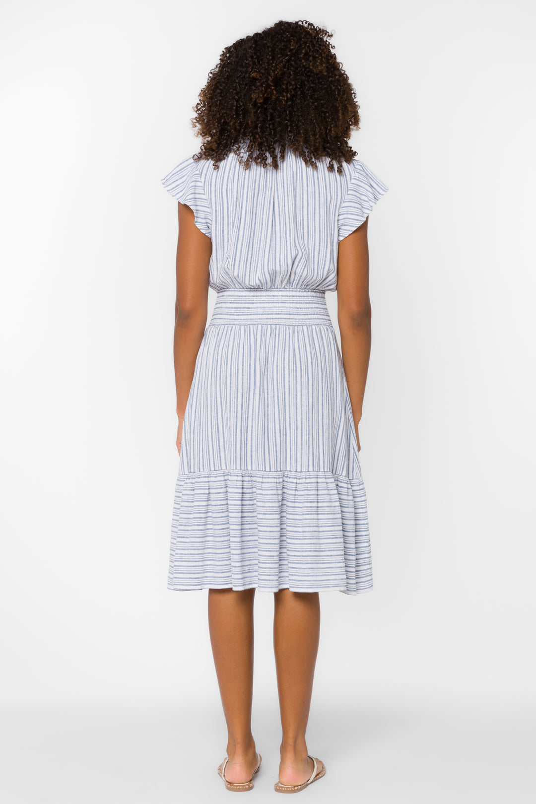 Shiri Blue Stripe Dress - Dresses - Velvet Heart Clothing
