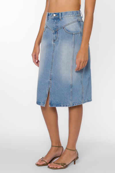 Tessia Vintage Light Blue Skirt - Bottoms - Velvet Heart Clothing