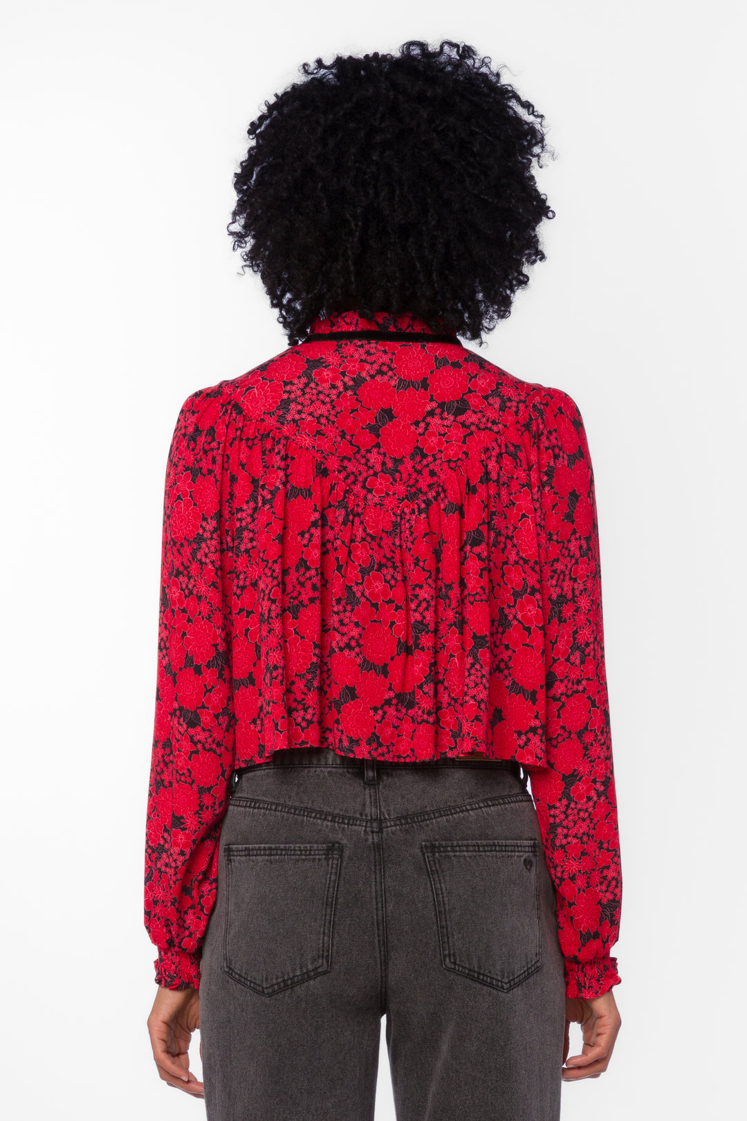 Sinclair Ruby Blossom Blouse - Tops - Velvet Heart Clothing
